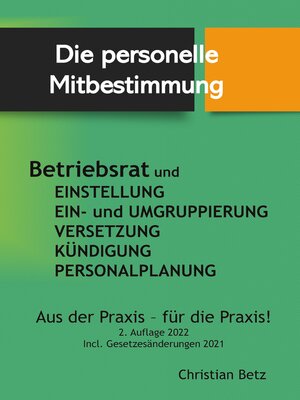 cover image of Betriebsrat und personelle Mitbestimmung